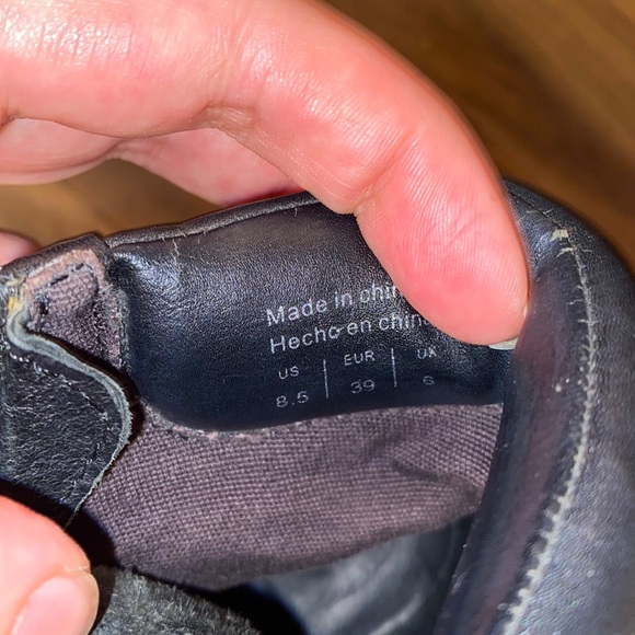 ALDO ZIPPER COMBAT BOOT LEATHER HEELS - Picture 8 of 9